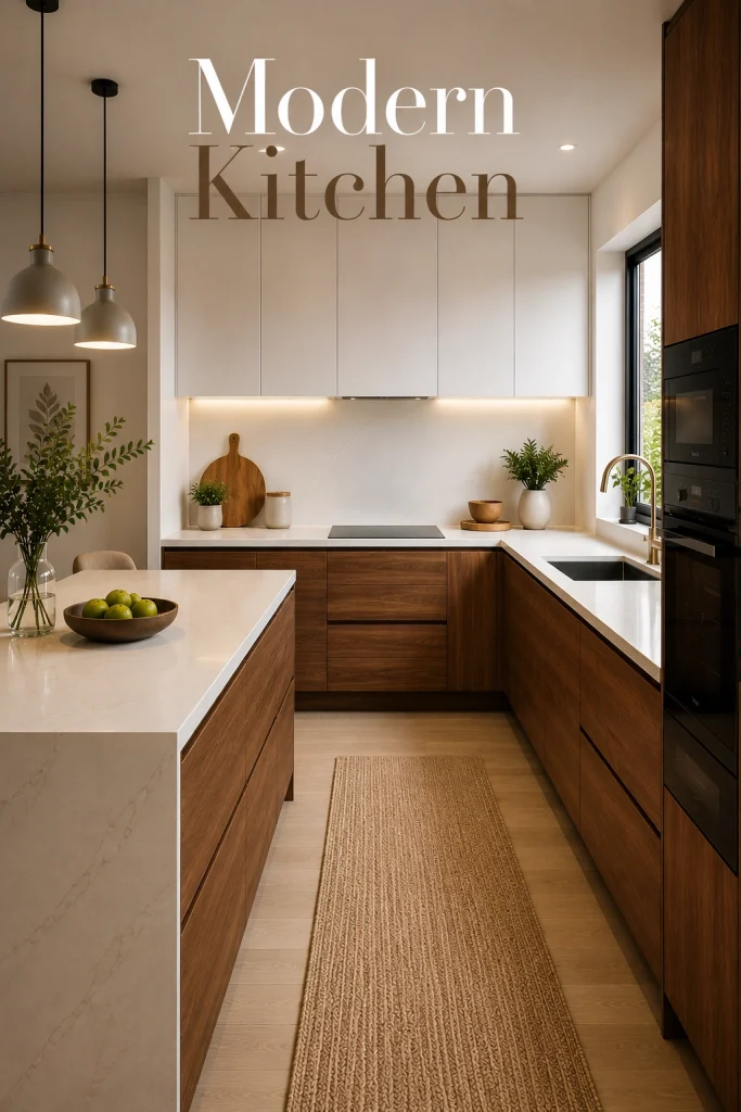Warm Wood Accents in a Modern Setting